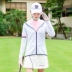 Mùa xuân mới Quần áo Golf Phụ nữ áo dài tay bóng áo trùm đầu Zip Áo thể thao Golf