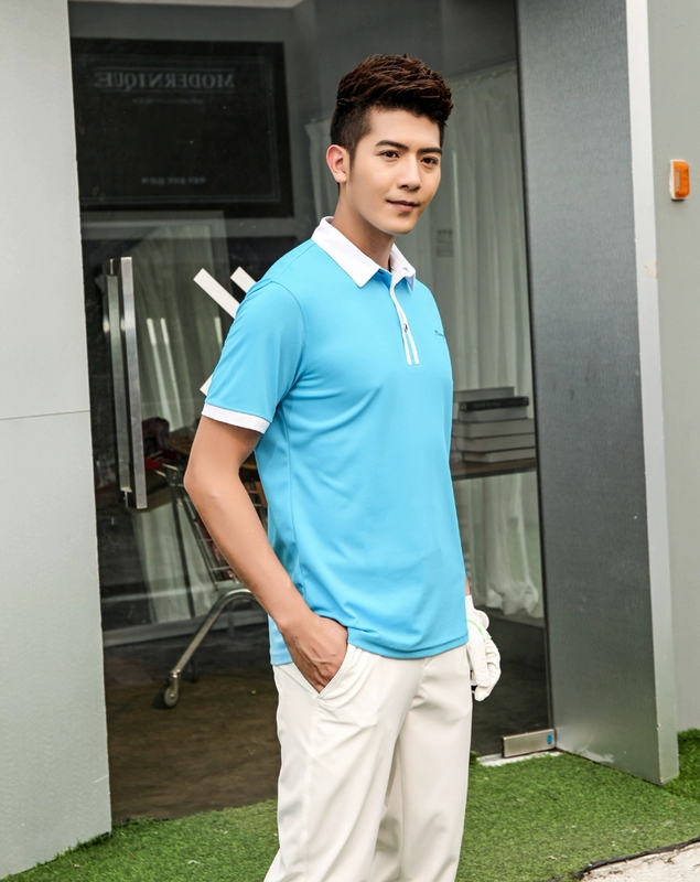 Mới! Mùa xuân và mùa hè golf nam quần áo golf ngắn tay T-Shirt nam mồ hôi thấm thấm polo áo sơ mi nam bóng quần áo