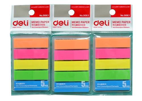 Deli 9063 Флуоресцентная мембранная индикаторная метка (5 полная -колор) категория Удобные стопы.