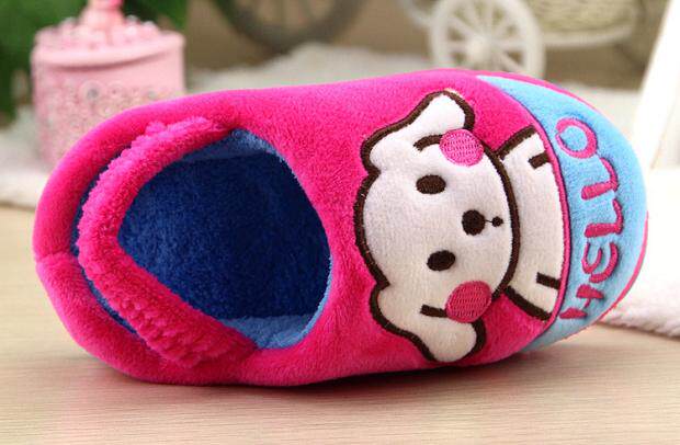 Pantoufles enfants en suède pour hiver - semelle caoutchouc - Ref 1024257 Image 12