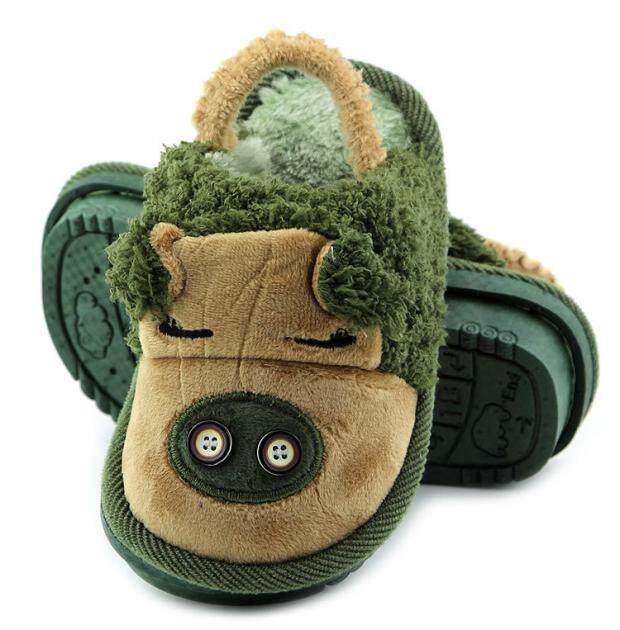 Pantoufles enfants en suède pour hiver - semelle caoutchouc - Ref 1024257 Image 24