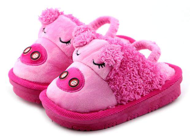 Pantoufles enfants en suède pour hiver - semelle caoutchouc - Ref 1024257 Image 19