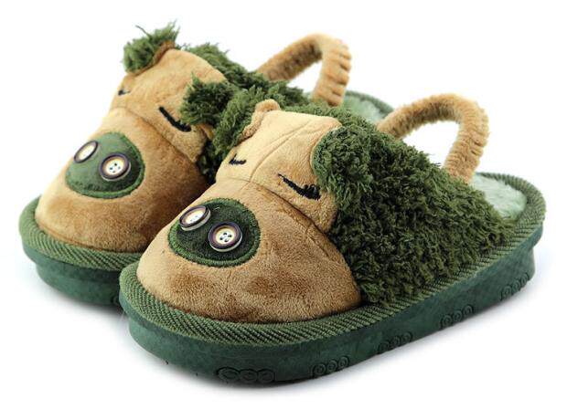 Pantoufles enfants en suède pour hiver - semelle caoutchouc - Ref 1024257 Image 23