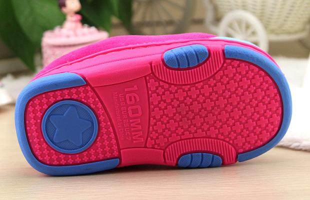 Pantoufles enfants en suède pour hiver - semelle caoutchouc - Ref 1024257 Image 15