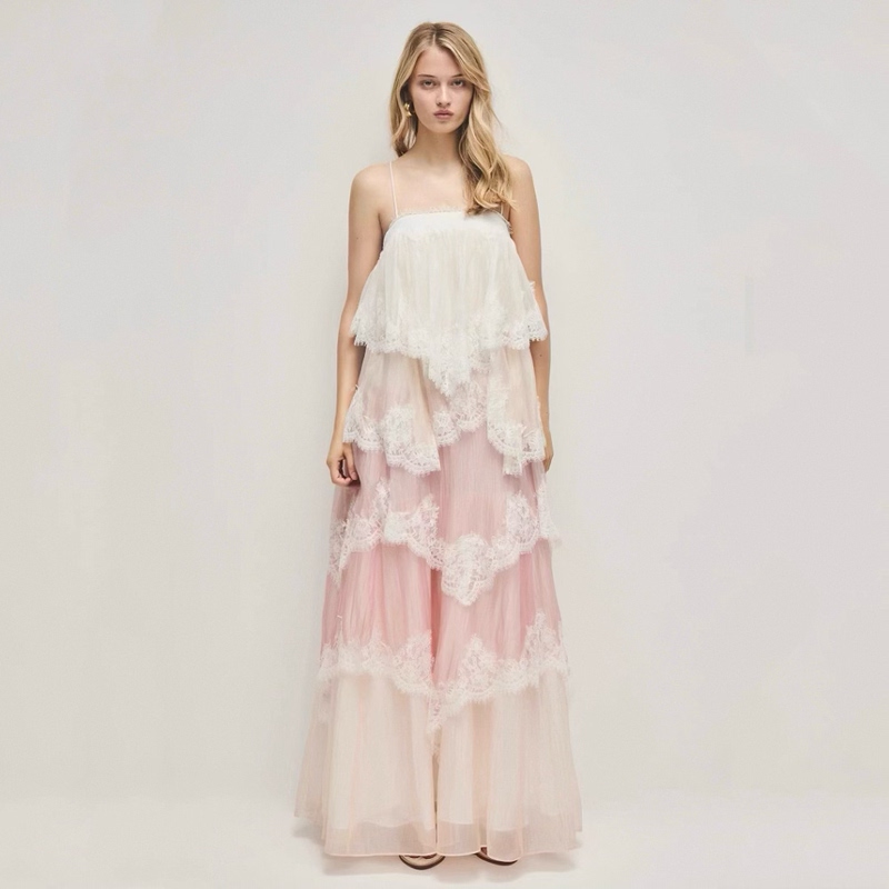 Australian Niche Design 26 Early Autumn Spaghetti Strap Tulle Dress for Women, New Heavy-Duty Gradient Multi-Layered Top Cake Dress