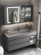 Tủ phòng tắm kết hợp hiện đại thông minh ánh sáng phòng tắm sang trọng chậu rửa mặt chậu rửa mặt gương treo tường bộ tủ tủ gương treo phòng tắm tu guong nha ve sinh