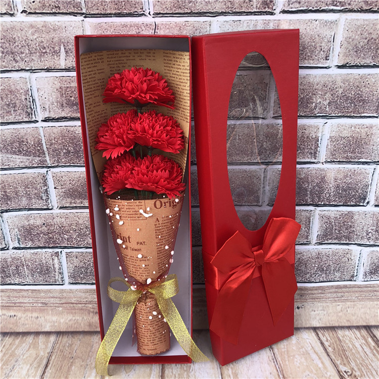 Quà tặng ngày của phụ nữ Xà phòng Hoa hồng Hoa cẩm chướng Mô phỏng Hộp hoa lãng mạn Gửi cho giáo viên Lễ Tạ ơn Ngày lễ thực tế - Hoa nhân tạo / Cây / Trái cây hoa hồng giả đẹp