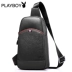 Playboy túi ngực nam túi da thời trang giản dị phiên bản Hàn Quốc của nam giới thể thao túi da chéo túi đeo chéo nam - Túi của con người Túi của con người