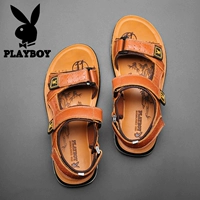 Playboy 2018 mùa hè mới sandal nam giày da bãi biển dép thường và dép thủy triều mang thoáng khí giày sandal nam vento