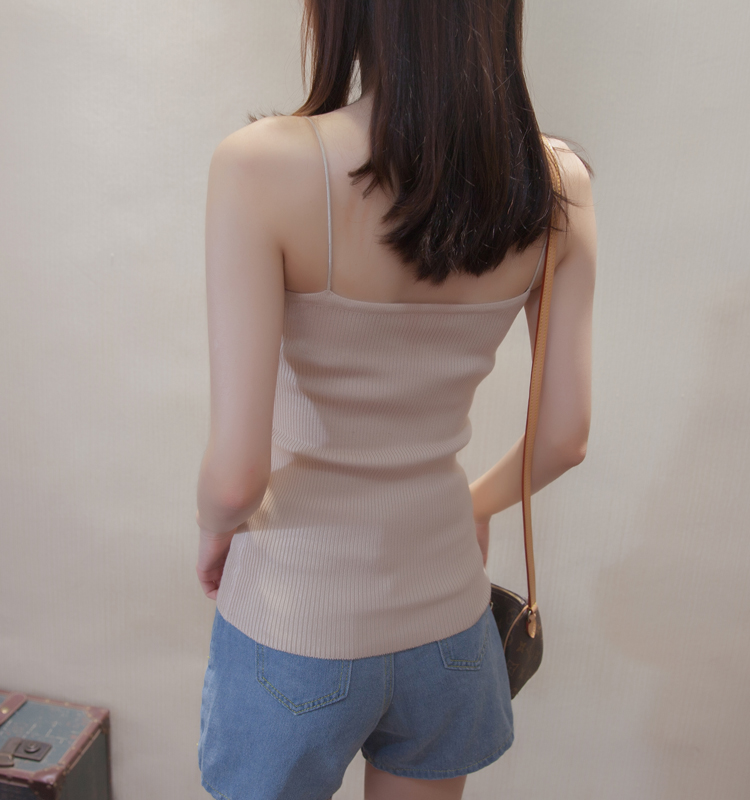 Han Lige Slim Sling đan Vest nữ áo kiểu nữ đẹp