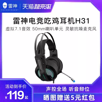 Thor H31 computer headset Headset Student notebook e-sports game 7 1-channel usb headset microphone