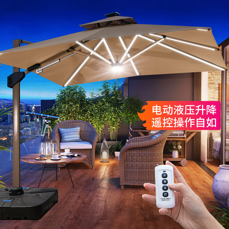 Fanjai Outdoor Sunshade Umbrella Electric Hydraulic Roman Umbrella Courtyard Garden Villa Terrace Outdoor Led Light Sun Umbrella Fanjai Outdoor Sunshade Umbrella Electric Hydraulic Roman Umbrella Courtyard Garden Villa Terrace Outdoor Led Light Sun Umbrella