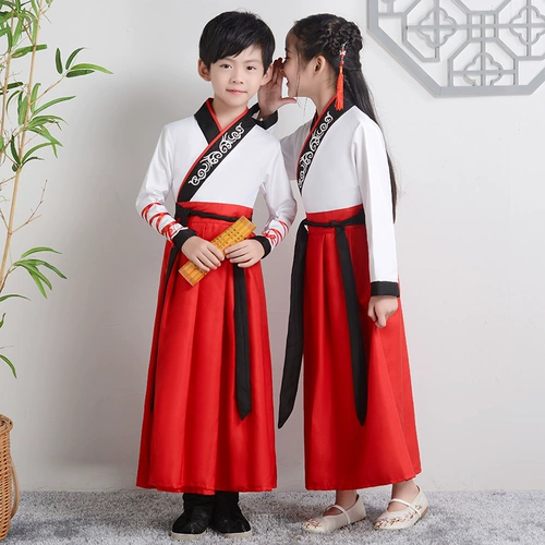 Ханьфу, костюм мальчика цветочника, детская одежда для школьников