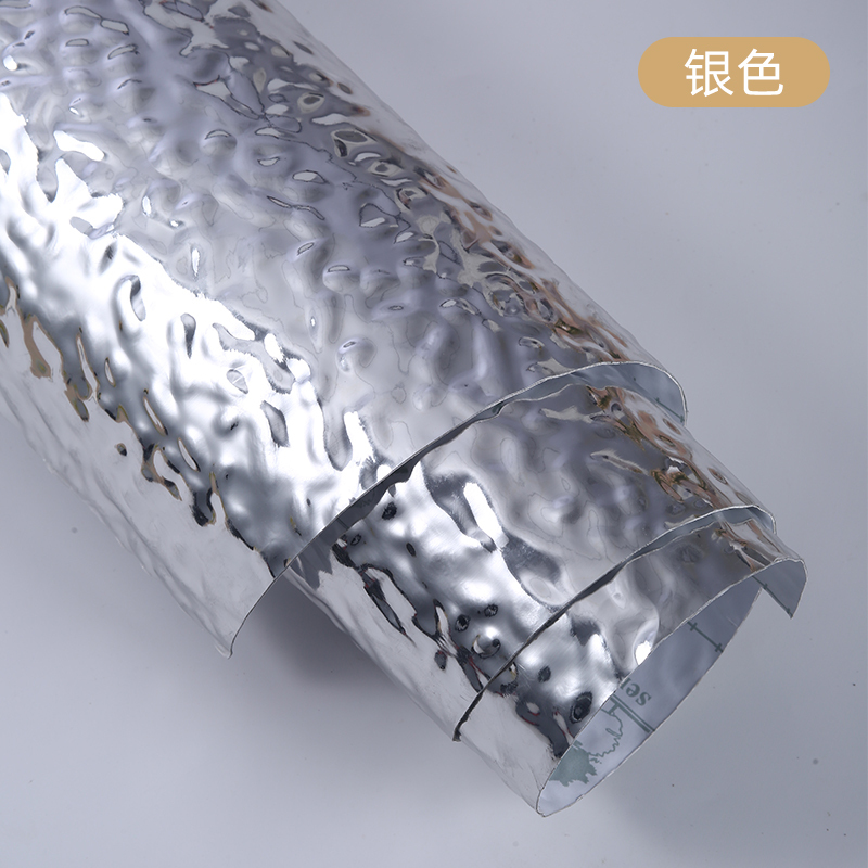 Imitation Stainless Steel Water Ripple Panel Ceiling Silver Mirror Ripple Ktv Background Wall Metal Veneer Wave Panel