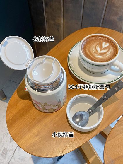 diller迪乐贝尔郁金香焖烧杯养生可爱ins风女生便携高颜值保温杯