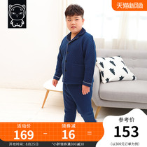  Fat childrens pajamas boys plus fat plus winter piggy Tony boys plus size loose autumn and winter childrens home clothes