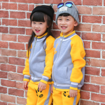 Kindergarten Garden Clothes Spring and Autumn Han Cotton British Sports Set Primary and Secondary School uniforms Childrens uniforms Childrens clothing manufacturers custom tide