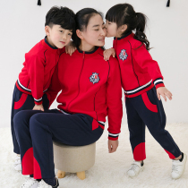 Kindergarten garden clothes spring and autumn winter clothes red and yellow British college style cotton sports baseball uniforms for boys and girls