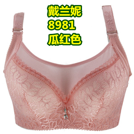 戴兰妮 8981 聚拢 C 杯 大 码 D 杯 胖 MM 内衣 文胸 定型 乳罩 抹胸 式 蕾丝.