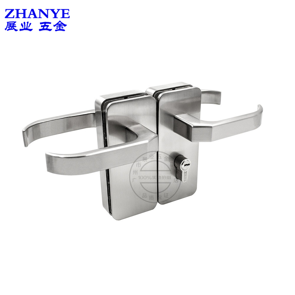 Concord 268 lock single door double door glass plate hand lock large door lock left and right plate hand lock zinc alloy glass door lock