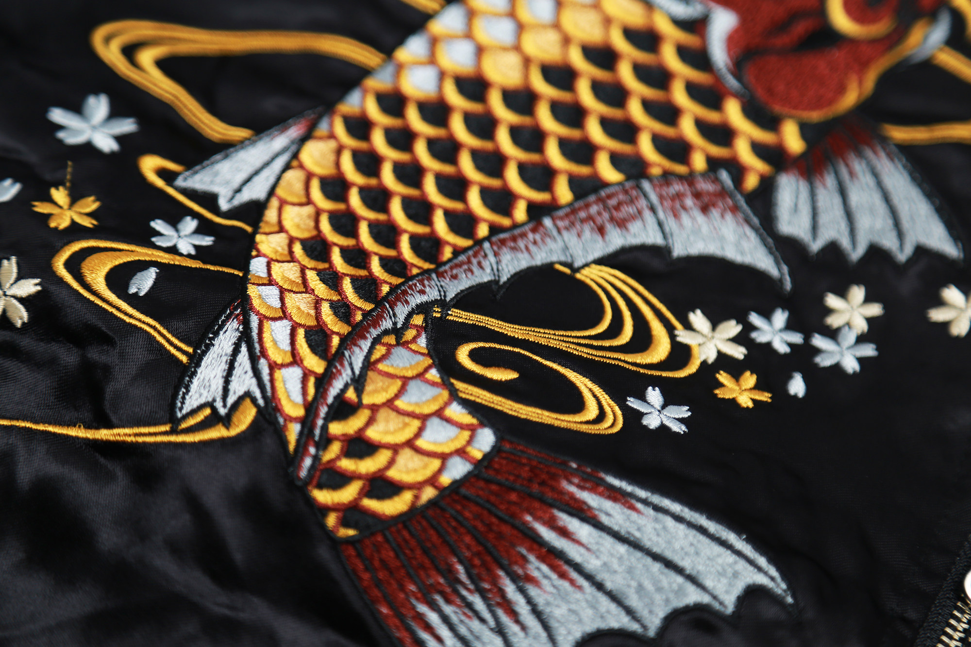 Original Yokosuka Embroidery Men Double-sided CoatCarp Suzaku