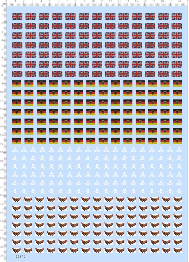 Military model National flag Skull skull head (warships tank fighters chariots) dedicated water sticker (66740)