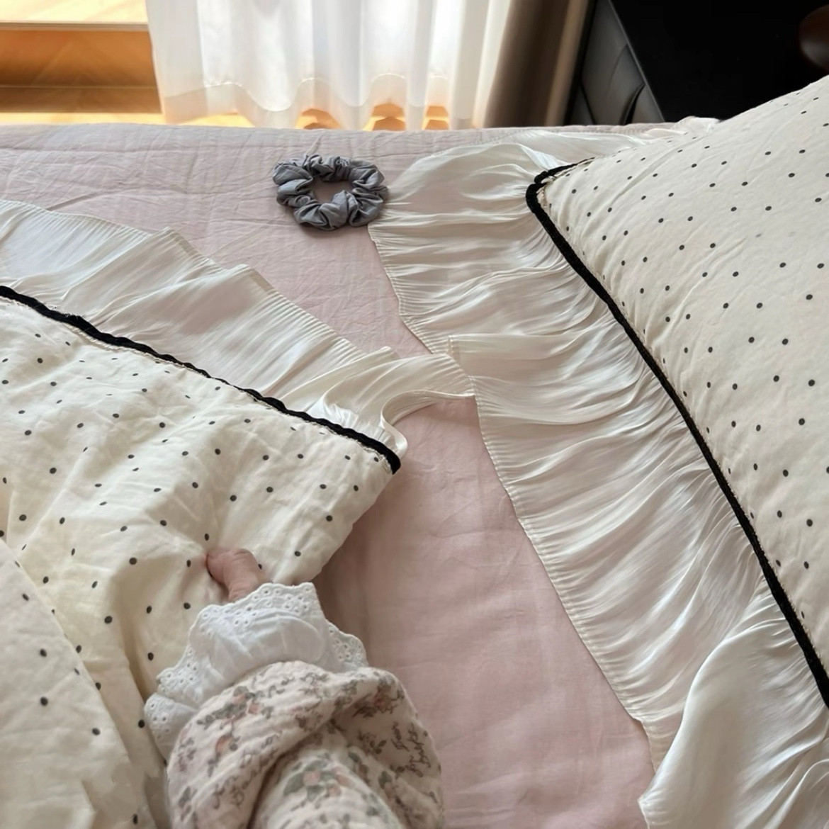 Раннеосенний французский комплект постельного белья с вышивкой и кружевом - 100% детский класс А из чистого хлопка двухслойная марля 4 предмета