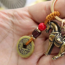 Pure copper pendant right away win money hang pendant key clasp Bet Must-win Beats Mahjong Divine Instrumental Key Button Woman Delicate And Sturdy