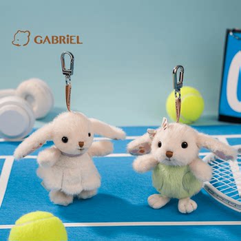Gabriel's new plush rabbit pendant badminton bag hanging tennis bag hanging sports couple gifts