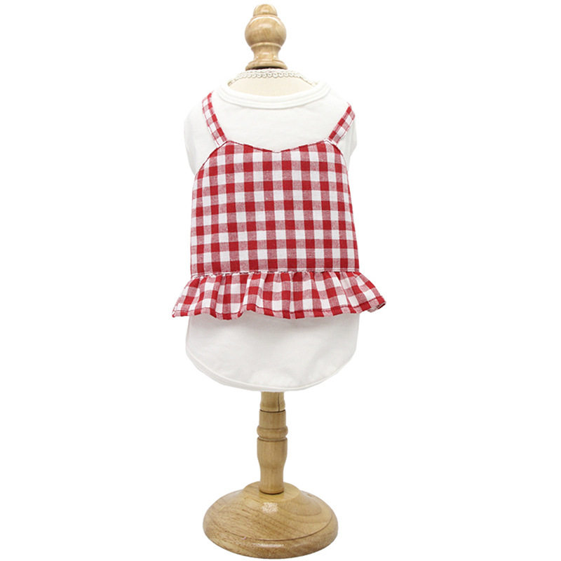 Special Clear 2020 Spring and summer pet clothes dog two feet fake casual strap plate puppy skirt