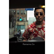 Remains Summer Japan Import printed pure cotton 50s day family retro Hawaiian casual short sleeve shirt man