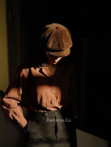 Remains Japan Import of two color lamp core suede BIKER CAP anise cap for childrens hat