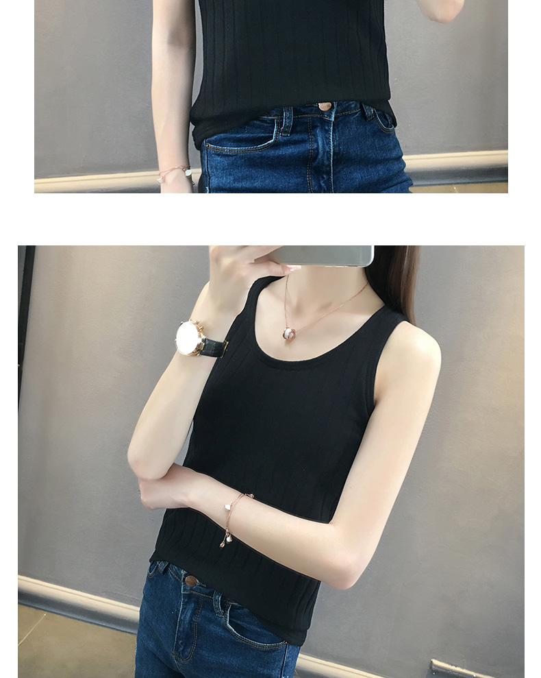 Mùa thu và mùa đông ấm áp vest nữ dày cộng với nhung lạnh đáy áo cơ thể bó sát cơ thể học sinh không tay ngắn cotton sling áo voan kiểu