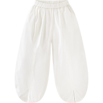 (Puff Pants) Mini Balabala Girls 2024 Summer New Pants Pure Cotton Cute Breathable Pants