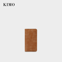 KIMO new mens wallet leather long simple cowhide mobile phone bag multifunctional wallet wallet wallet