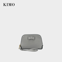 KIMO new leather ladies purse zipper bow large capacity coin purse bag cosmetic bag