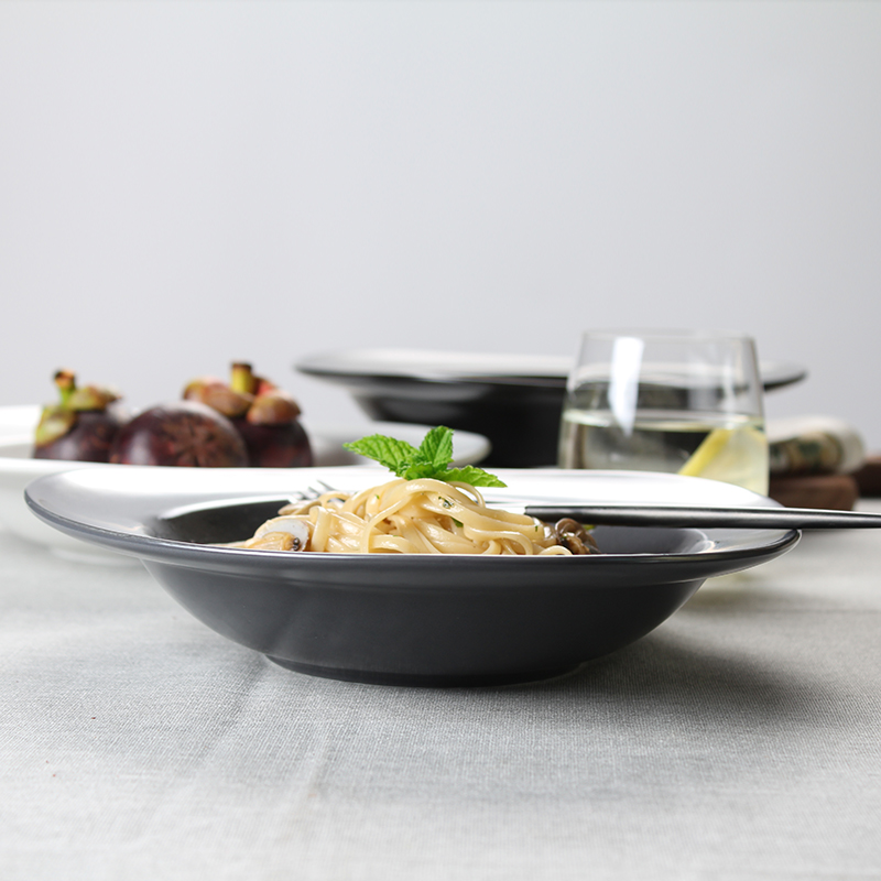 American creative triangular irregular ceramic tableware household dish dish dish western hat dish soup pasta dish
