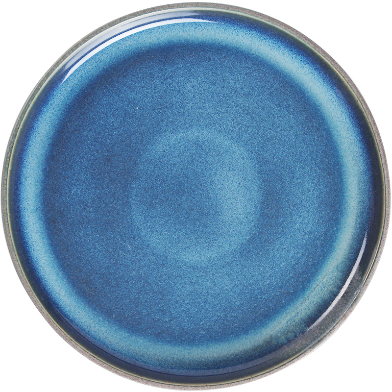 Japanese ceramics tableware creative the original vintage blue plate plate dishes home big flat western food steak plate