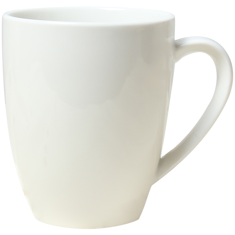 Pure white ceramic pointed foot take water cup business keller cup coffee cup milk cup breakfast cup cup to cup