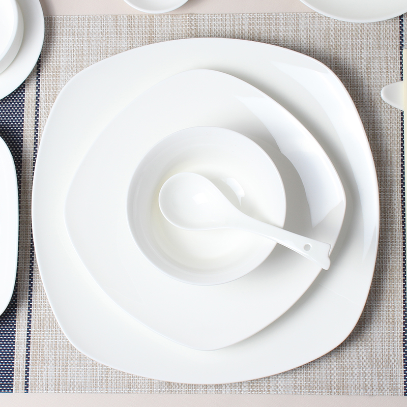White creative abnormity hotel supplies western tableware hotel rooms ipads porcelain table set plate
