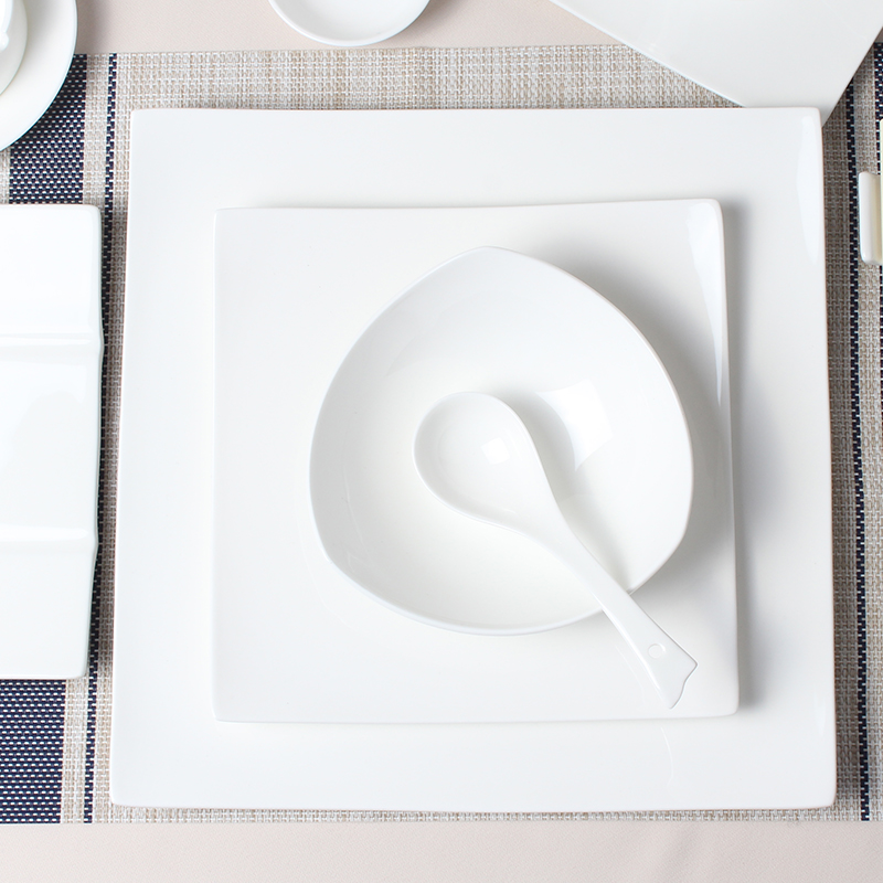White creative abnormity hotel supplies western tableware hotel rooms ipads porcelain table set plate
