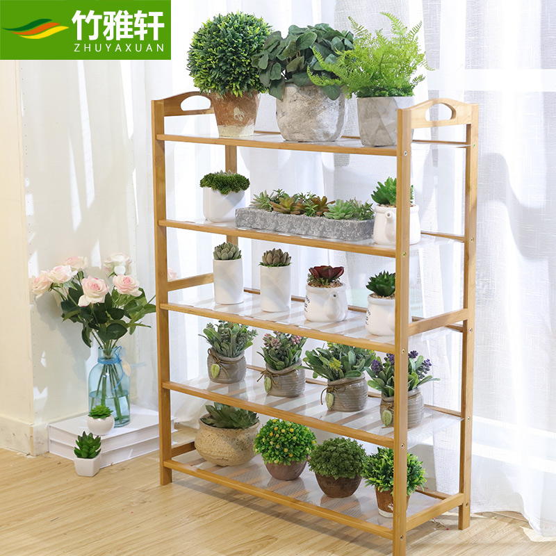 Nanzhu Flower Shelf Balcony Shelving Shelf Floor Multilayer Multi-Meat Green Robo Shelf Living Room Outdoor Disc View Rack Flower Shelf-Taobao