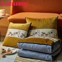 Thickened pillow quilt multifunctional pillow car office dual-purpose blanket plus velvet high-grade two-in-one nap pillow