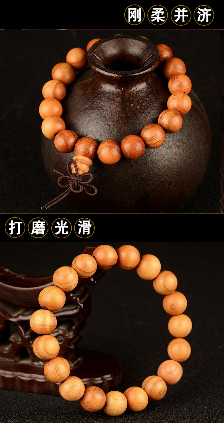 Zhuo Hong đào vòng tay nam nữ hạt chuỗi hạt gỗ khắc đôi mô hình trưởng thành chuỗi tràng hạt hạt chuỗi hạt - Vòng đeo tay Clasp vòng đeo tay phong thủy