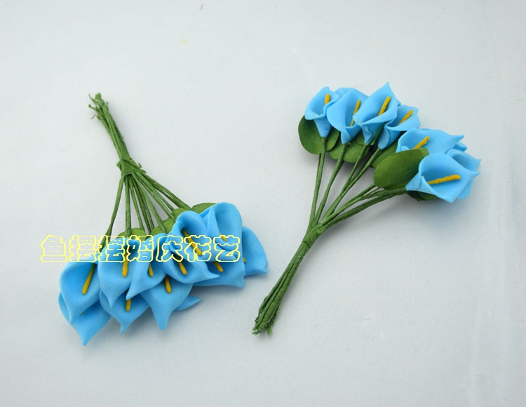 Tự làm bọt hoa trâm nhỏ calla lily cưới cưới bó hoa bó hoa nhân tạo vòng hoa chất liệu 12 / bó - Hoa nhân tạo / Cây / Trái cây cây giả trong nhà