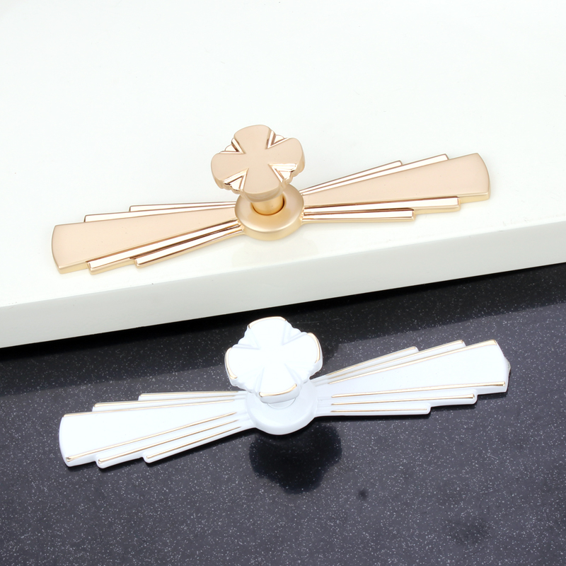 New white wardrobe drawer door gold small handle zinc alloy single hole Nordic shoe cabinet floor cabinet handle s91