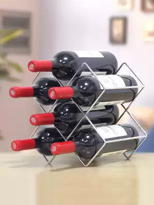 Red wine shelf wine lattice display bracket Diamond wine cabinet wine bottle ornaments creative modern light luxury shelf