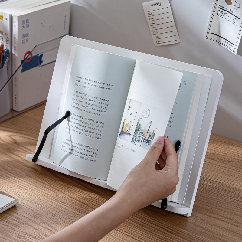 Reading shelf adjustable desk student book leaning book stand book clip book clip for study theorist reading bookshelf computer rack