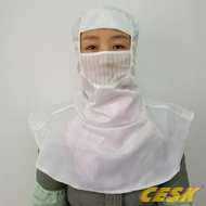 Mũ sạch chỉ lộ mắt khăn choàng mũ khẩu trang mũ bảo hộ lao động chống tĩnh điện không bụi mũ chống bụi phòng sạch không bụi mũ phòng sạch màu trắng