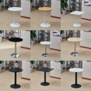 Bàn đàm phán đơn giản văn phòng 4S shop bán hàng văn phòng tiếp tân bàn ghế kết hợp triển lãm đen trắng nhỏ tròn bàn tròn - Bàn